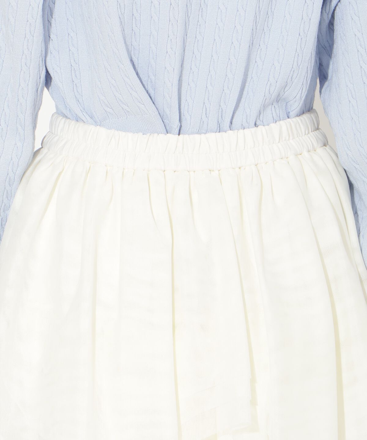 アンドクチュール「チュールティアードスカート」|フレア|