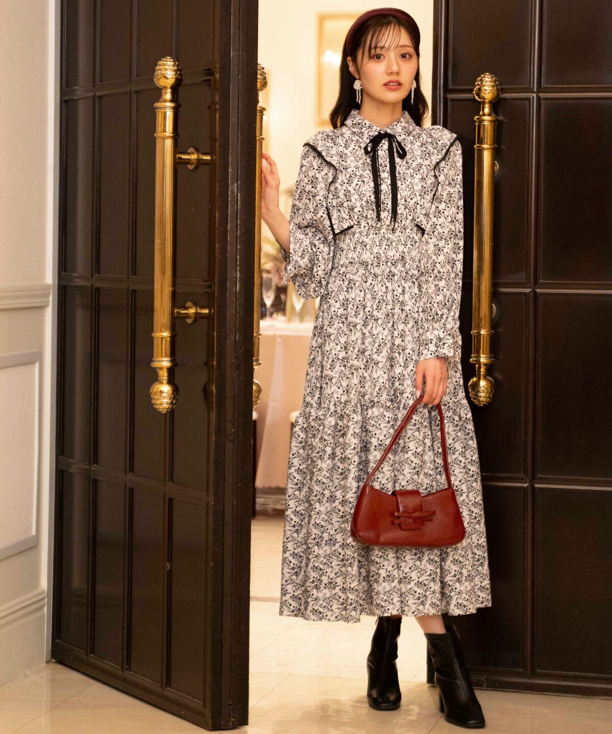 WILLSELECTION「ティアード切り替えパイピングフリルワンピース」|ワンピース|