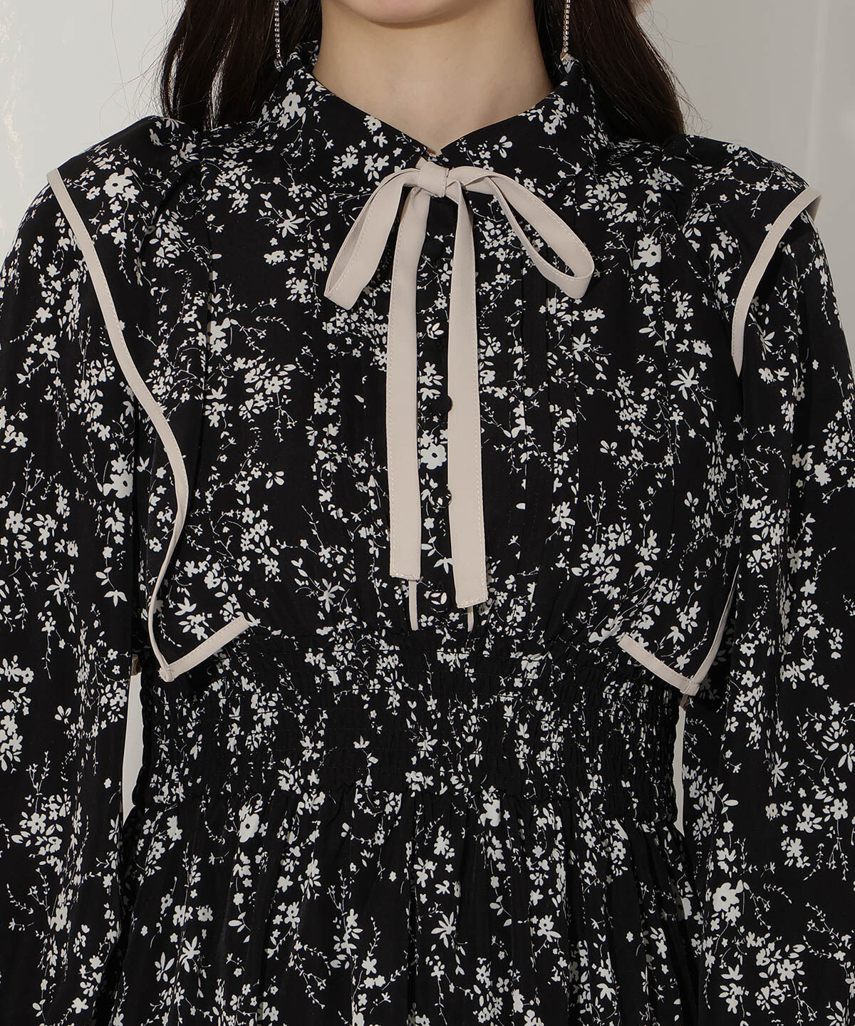 WILLSELECTION「ティアード切り替えパイピングフリルワンピース」|ワンピース|