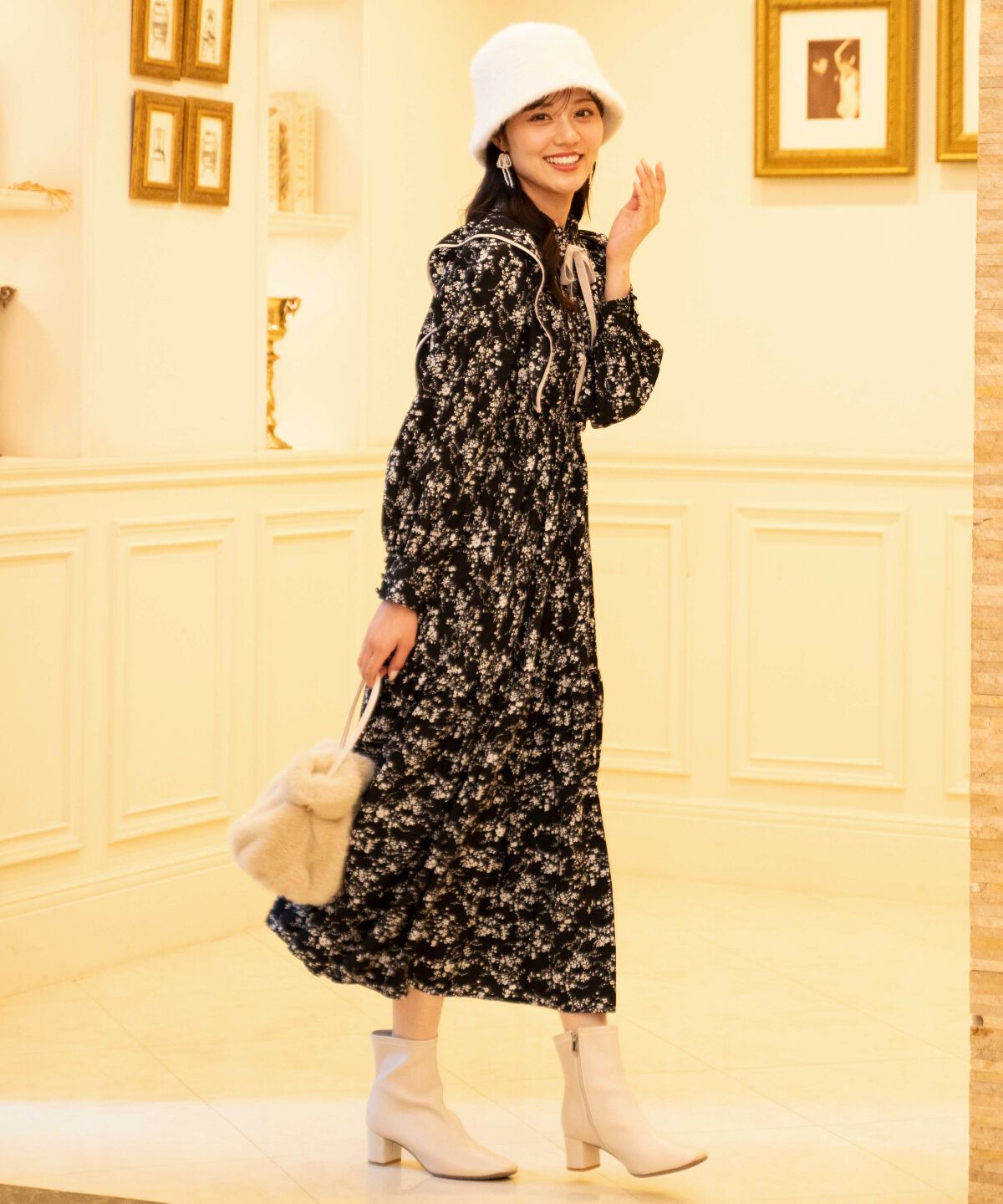 WILLSELECTION「ティアード切り替えパイピングフリルワンピース」|ワンピース|