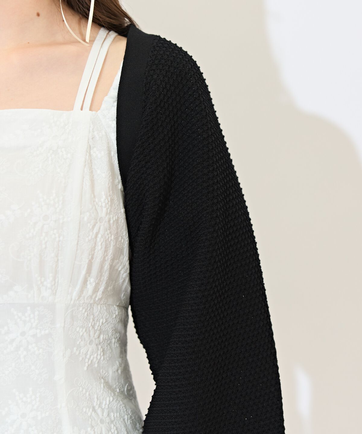 WILLSELECTION「ショート丈柄編みボレロ」|カーディガン|
