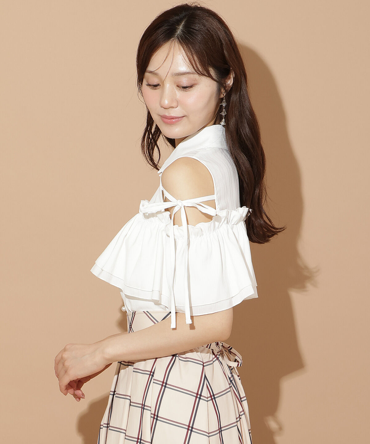 WILLSELECTION「ナローリボンオフショルブラウス」|シャツ・ブラウス|