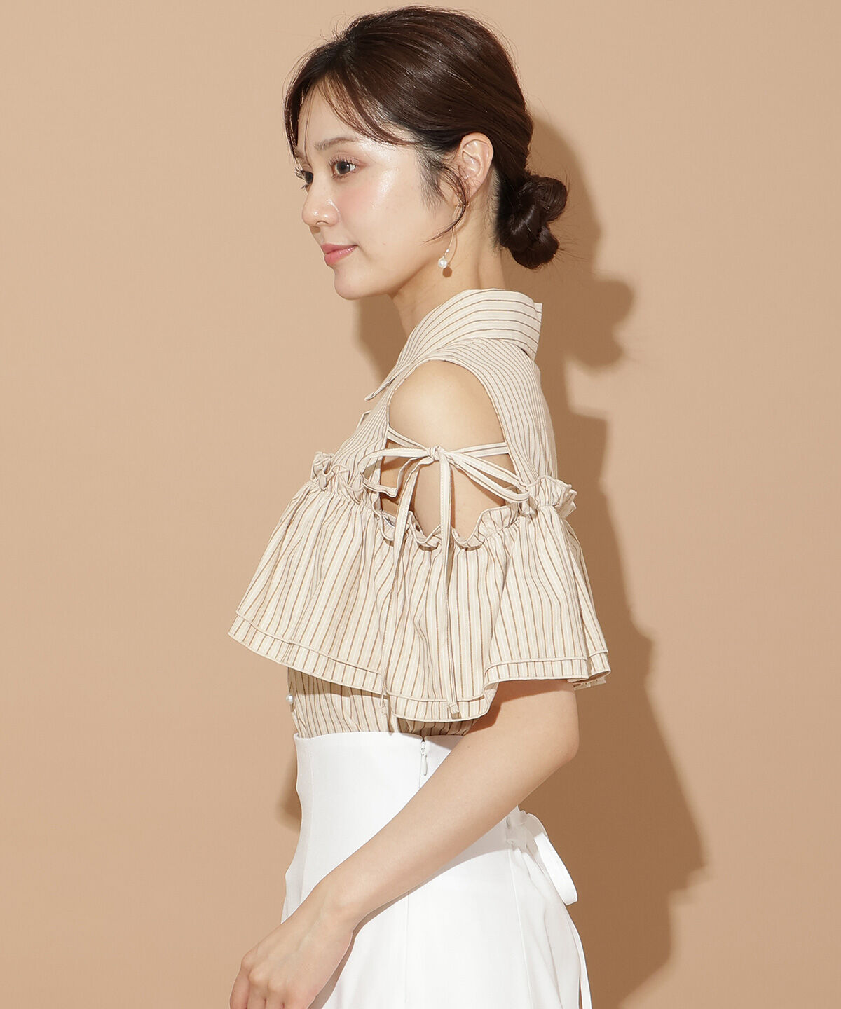 WILLSELECTION「ナローリボンオフショルブラウス」|シャツ・ブラウス|