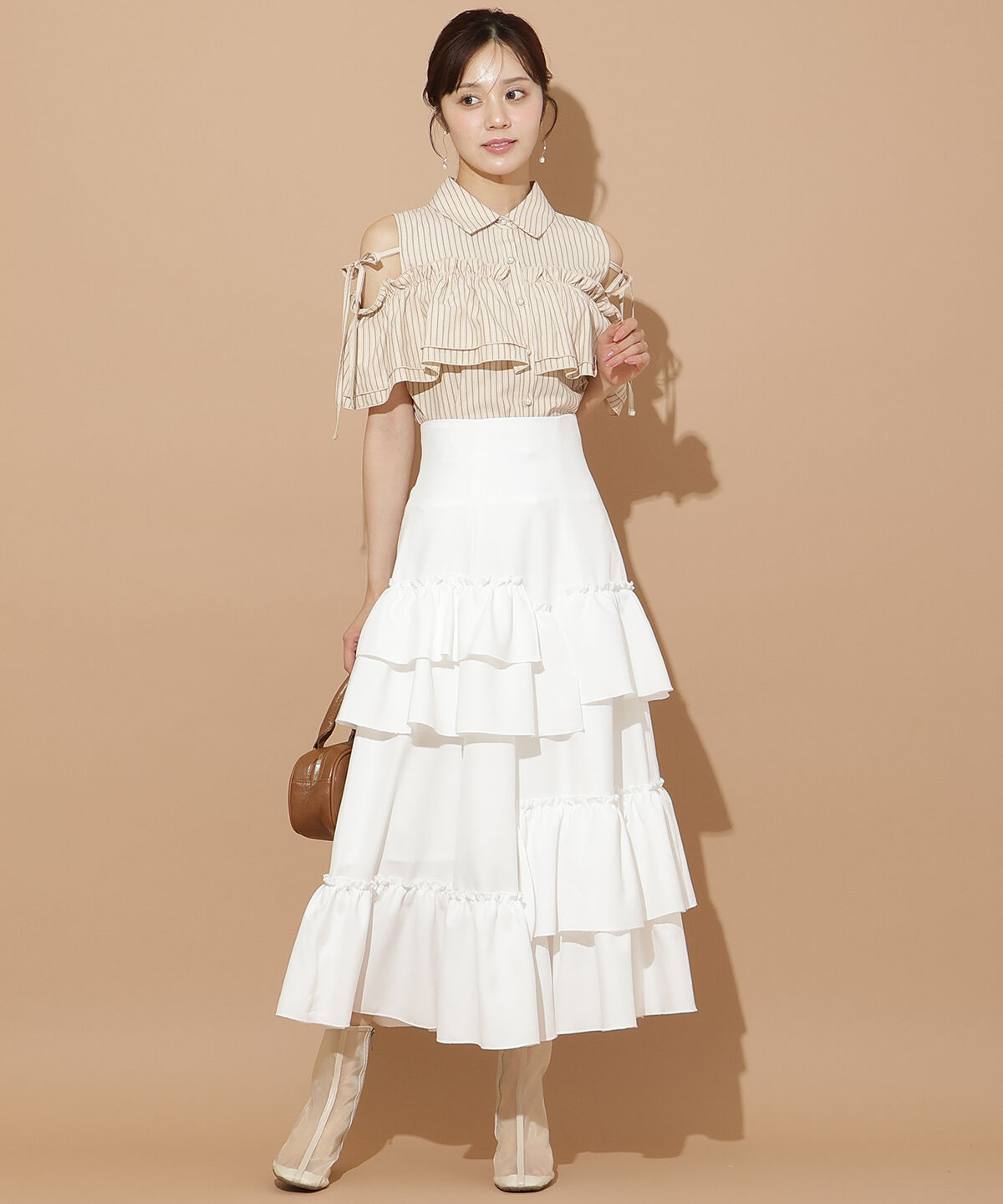 WILLSELECTION「ナローリボンオフショルブラウス」|シャツ・ブラウス|