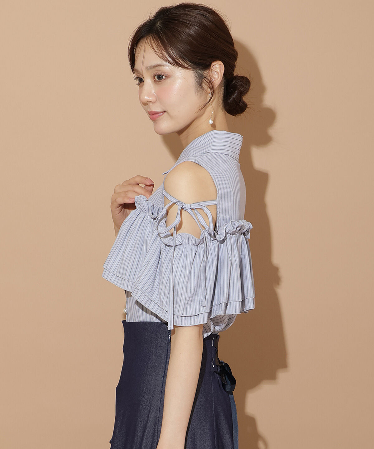 WILLSELECTION「ナローリボンオフショルブラウス」|シャツ・ブラウス|