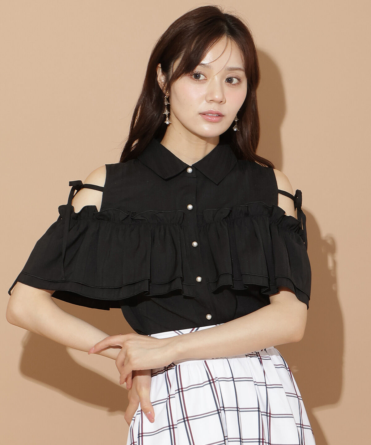 WILLSELECTION「ナローリボンオフショルブラウス」|シャツ・ブラウス|