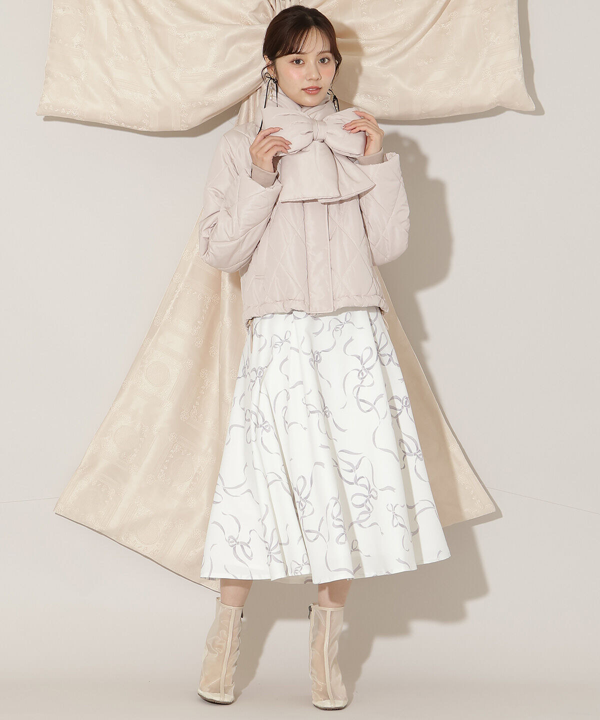 WILLSELECTION「ダイヤキルティングリボン中綿ブルゾン」|ブルゾン・スタジャン|