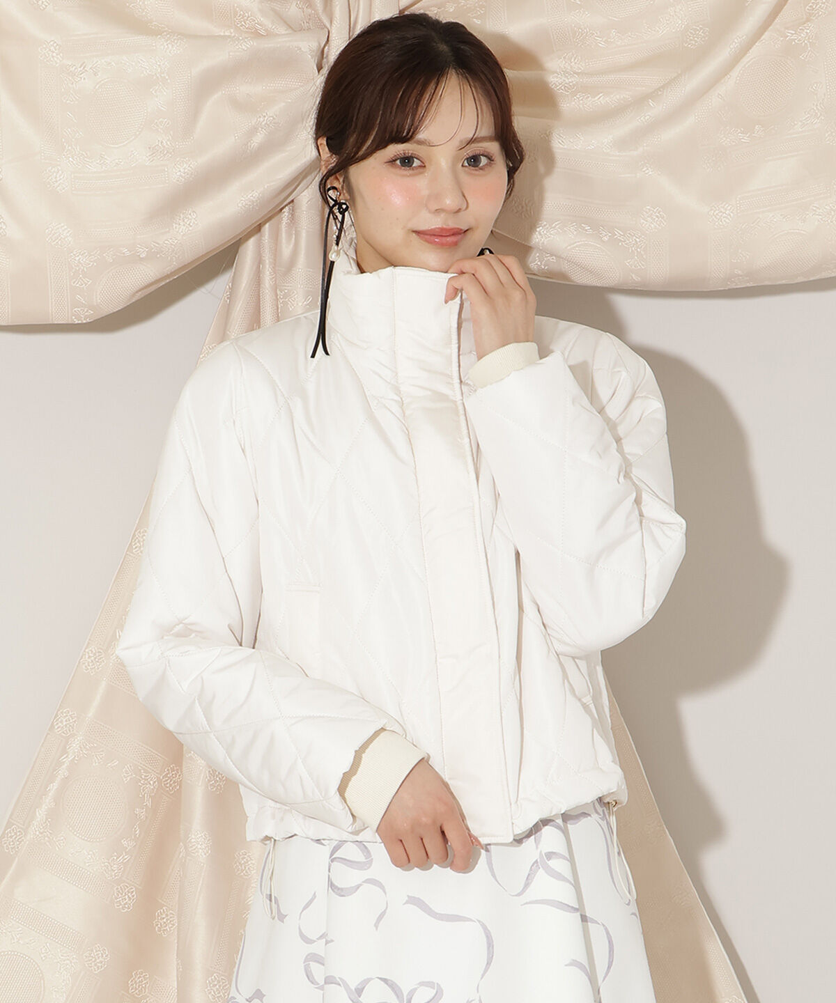 WILLSELECTION「ダイヤキルティングリボン中綿ブルゾン」|ブルゾン・スタジャン|