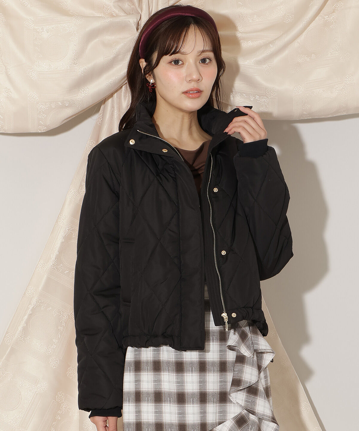 WILLSELECTION「ダイヤキルティングリボン中綿ブルゾン」|ブルゾン・スタジャン|