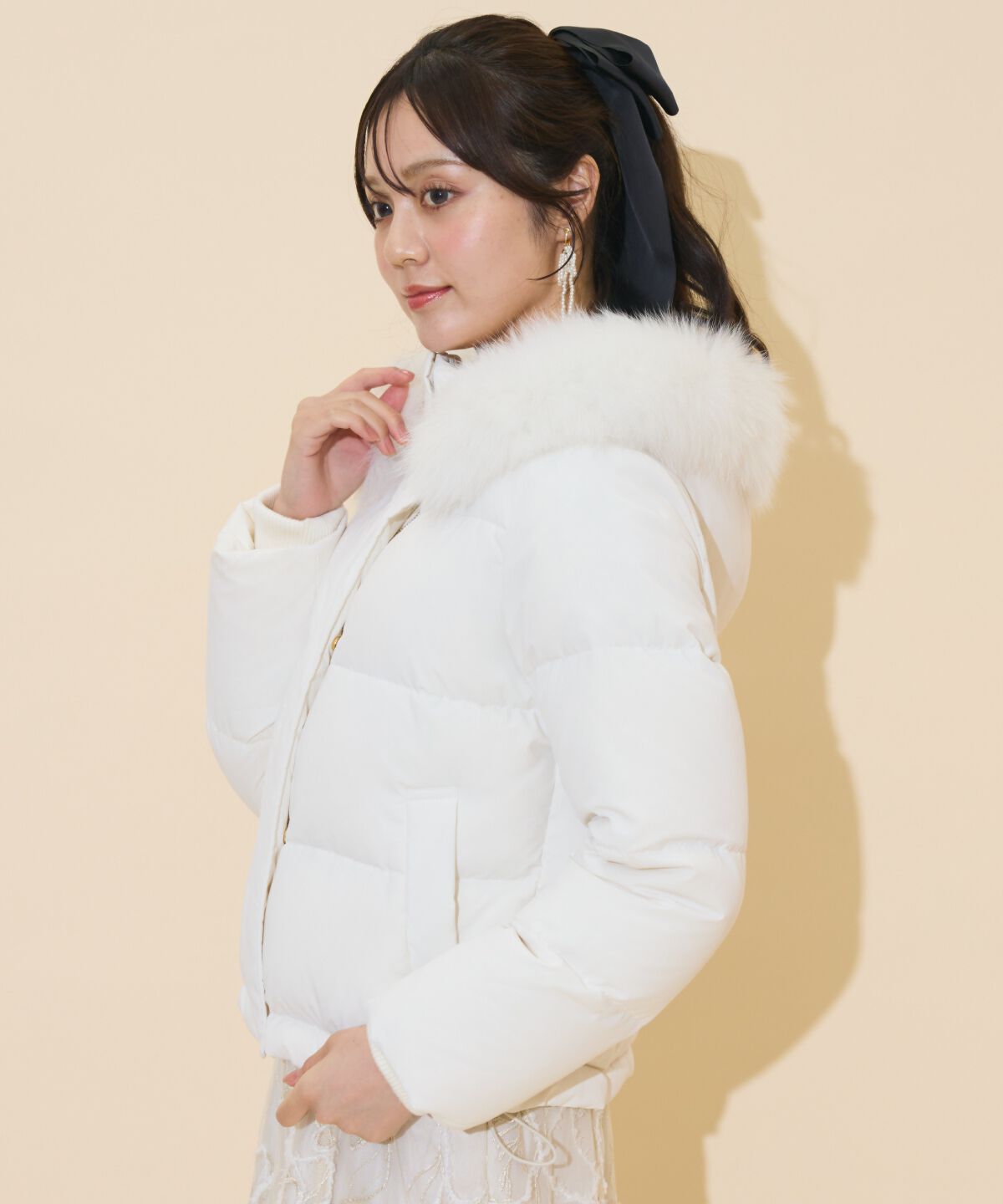 WILLSELECTION「ファー付きショートダウン」|ダウン|