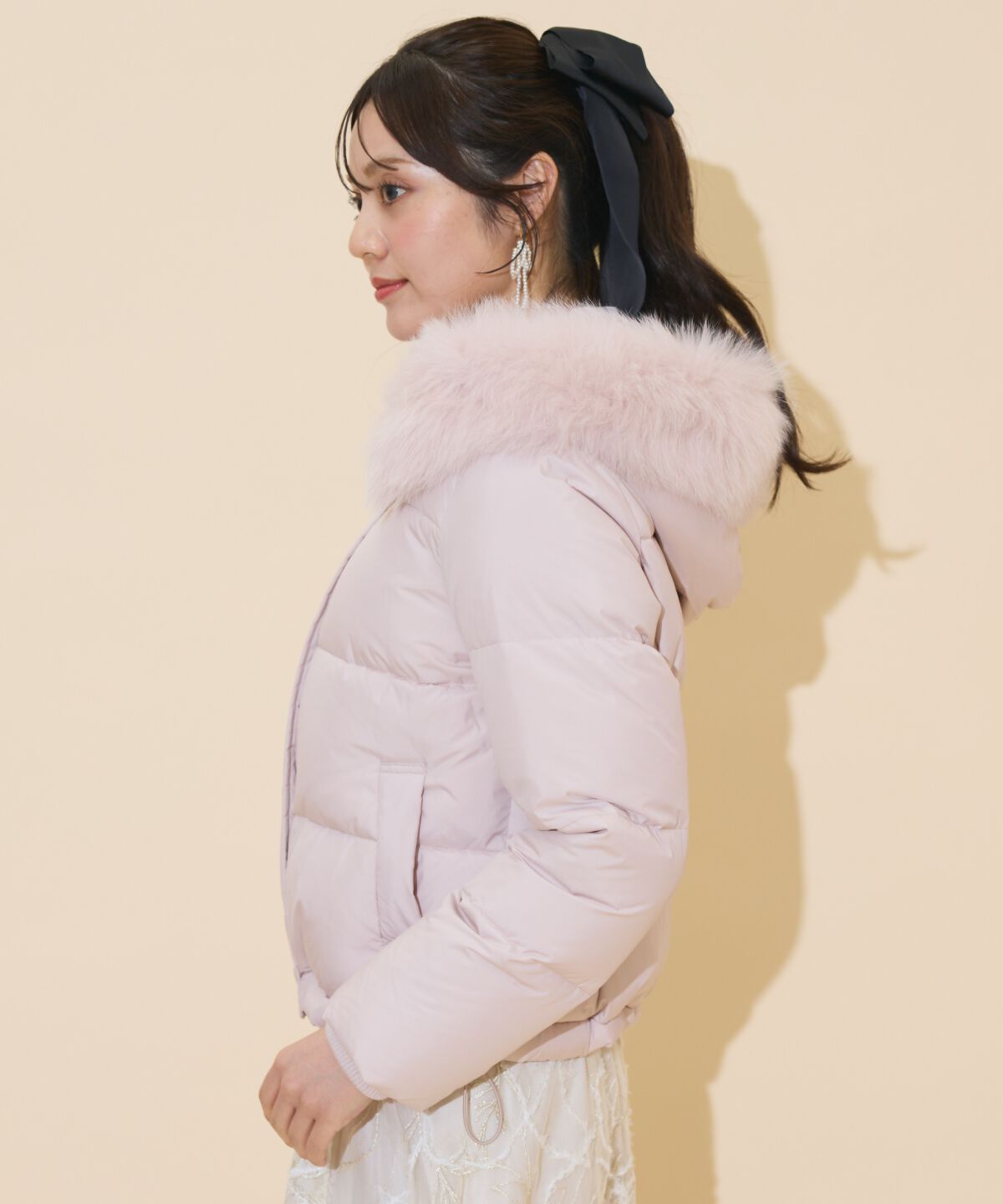 WILLSELECTION「ファー付きショートダウン」|ダウン|