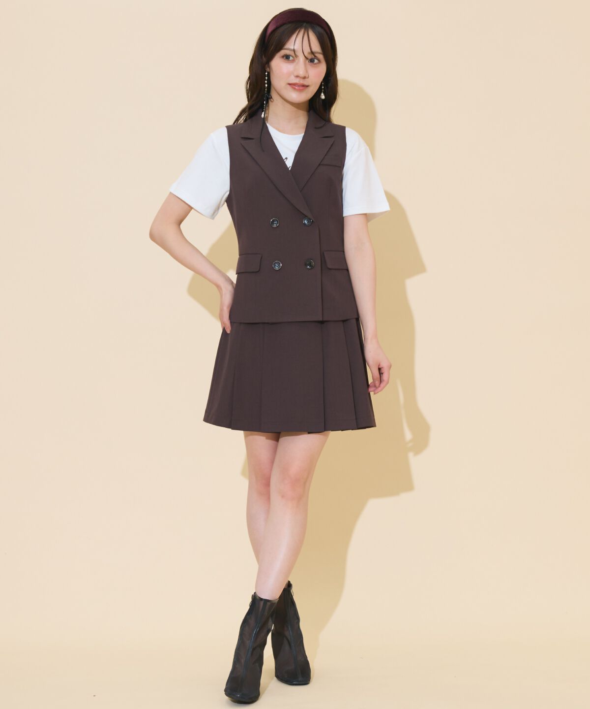 WILLSELECTION「ダブルボタンショートジレ」|その他|