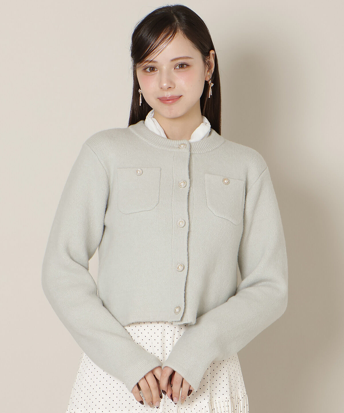 WILLSELECTION「モヘアライクニットジャケット」|カーディガン|ミント