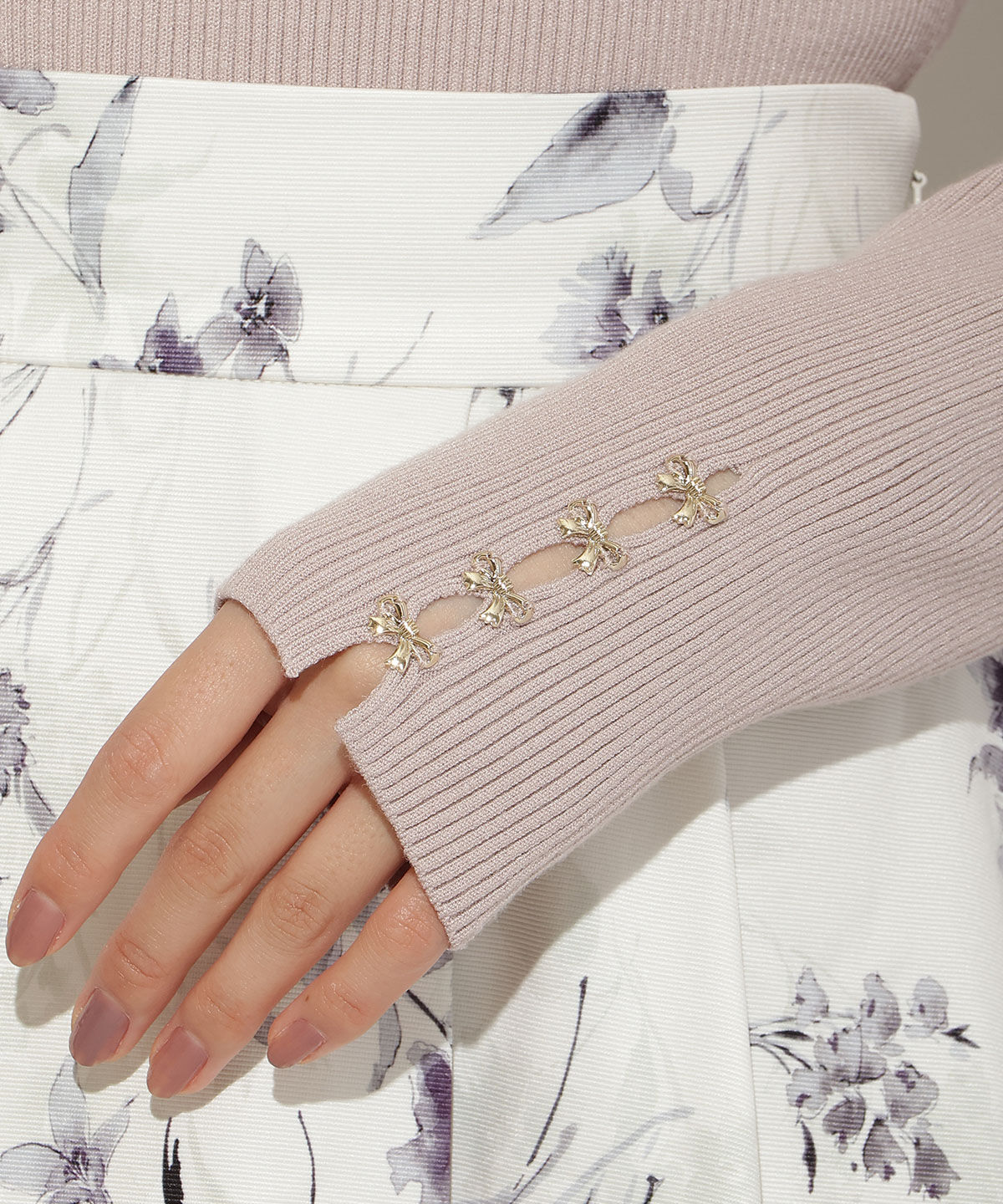 WILLSELECTION「袖口リボンリブタートルニット」|ニット・セーター|