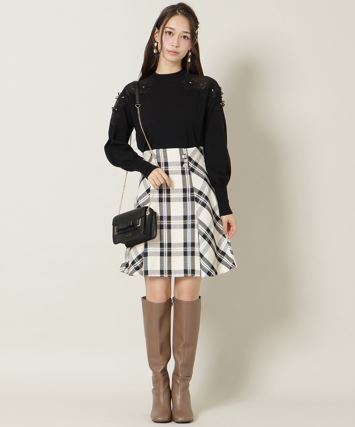 WILLSELECTION「ボックスタックミニスカート」|台形|