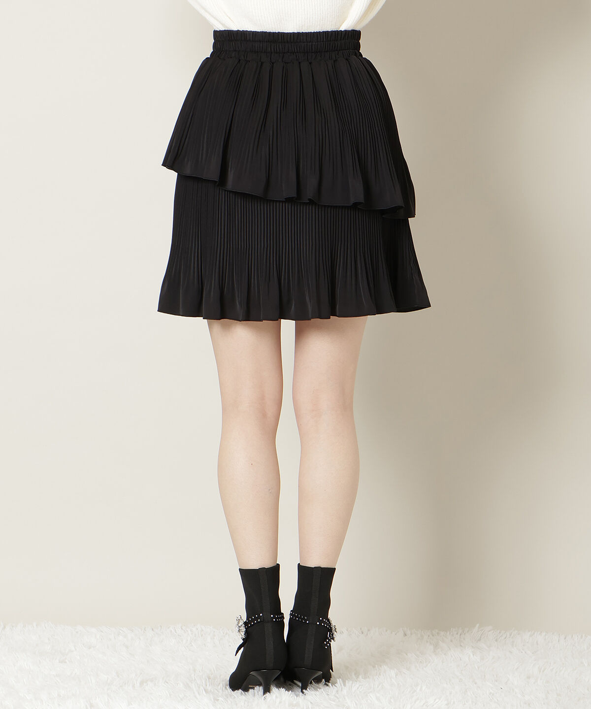 WILLSELECTION「プリーツティアードミニスカート」|フレア|