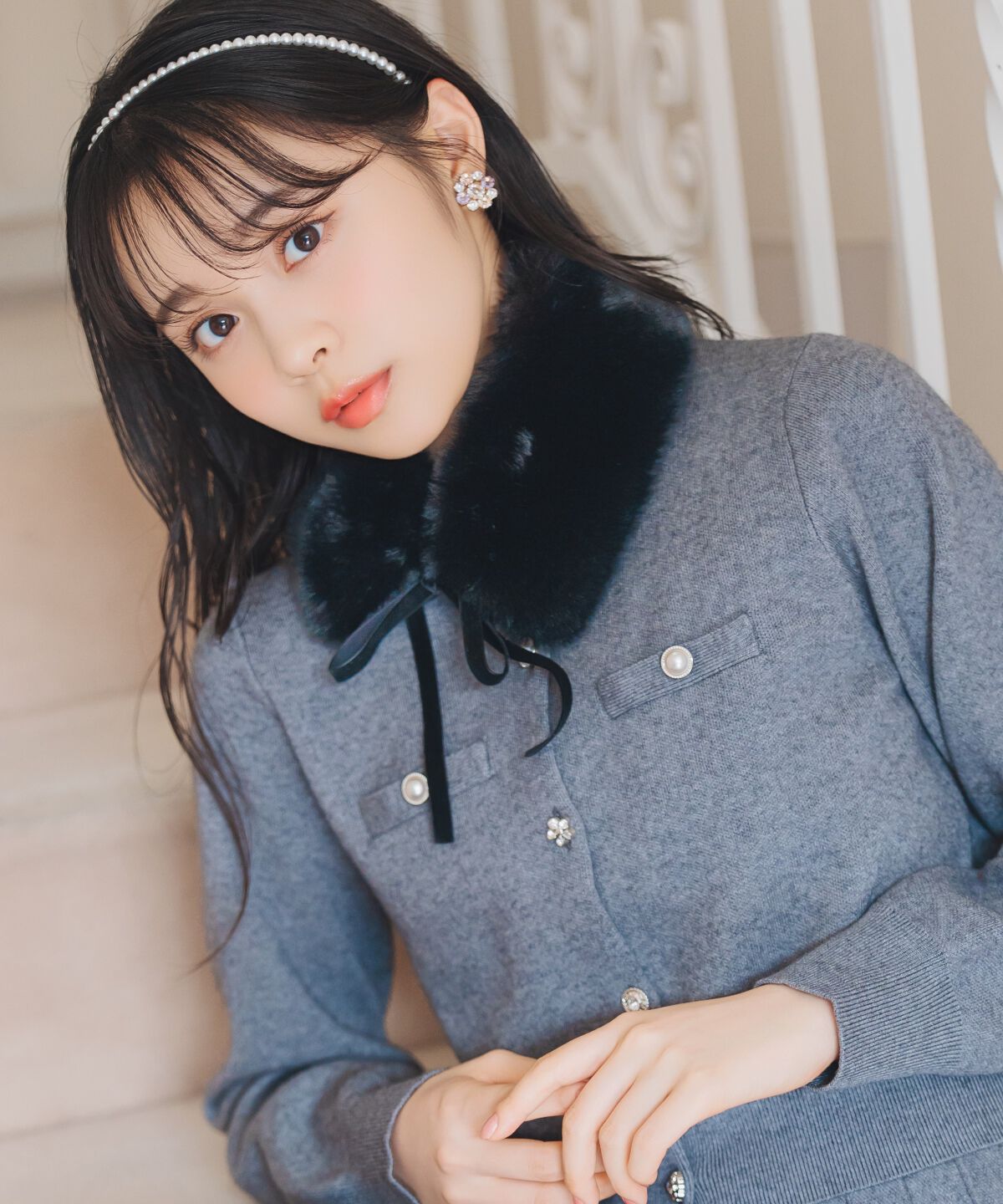 WILLSELECTION「ファーティペット付きニットSETUP」|ワンピース|