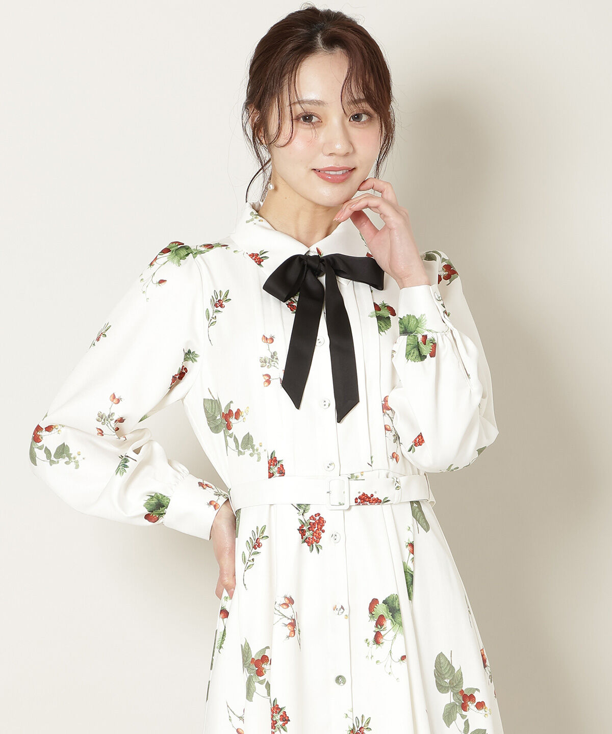 WILLSELECTION「ウィンターボタニカルリボンタイワンピース」|ワンピース|