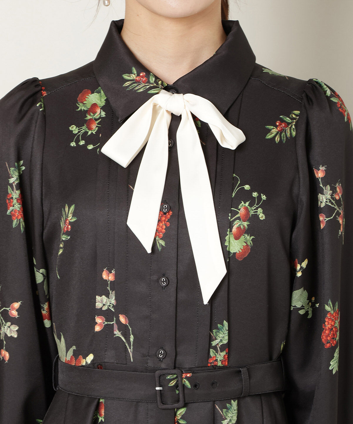 WILLSELECTION「ウィンターボタニカルリボンタイワンピース」|ワンピース|