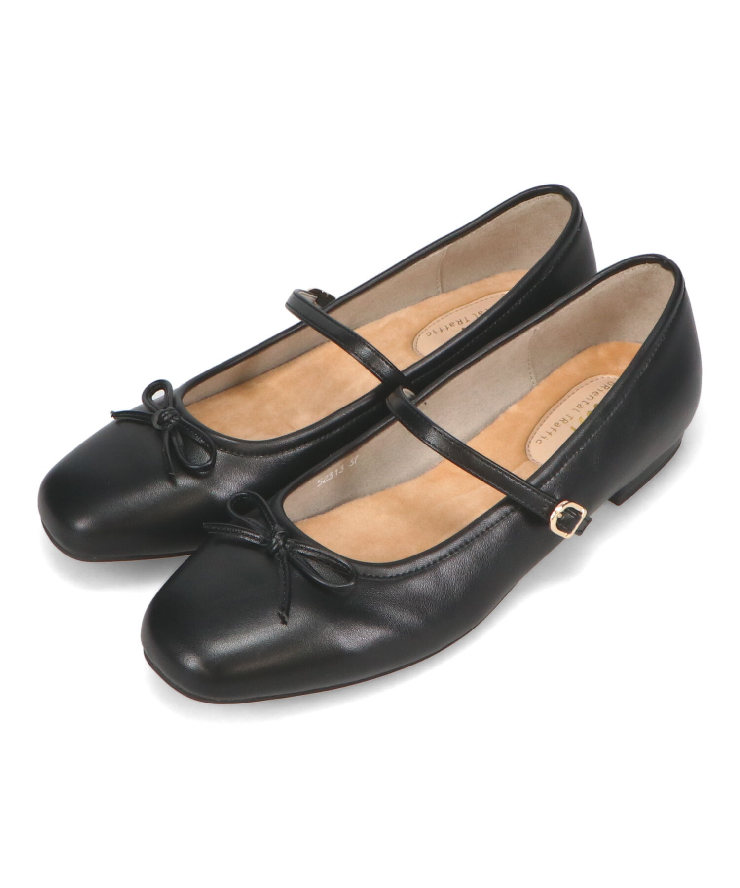 WA Oriental TRaffic「 メリージェーン バレエ パンプス /52313 防寒 起毛 ファー ゴムストラップ」|パンプス|