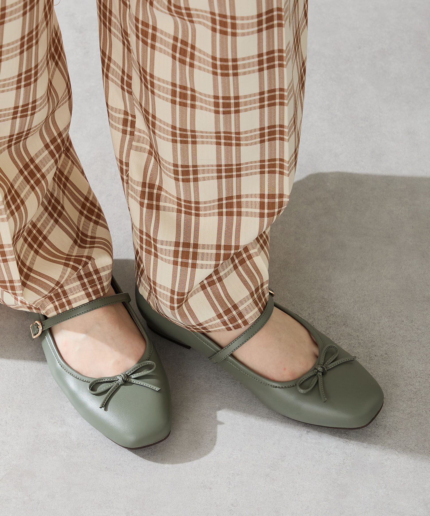 WA Oriental TRaffic「 メリージェーン バレエ パンプス /52313 防寒 起毛 ファー ゴムストラップ」|パンプス|