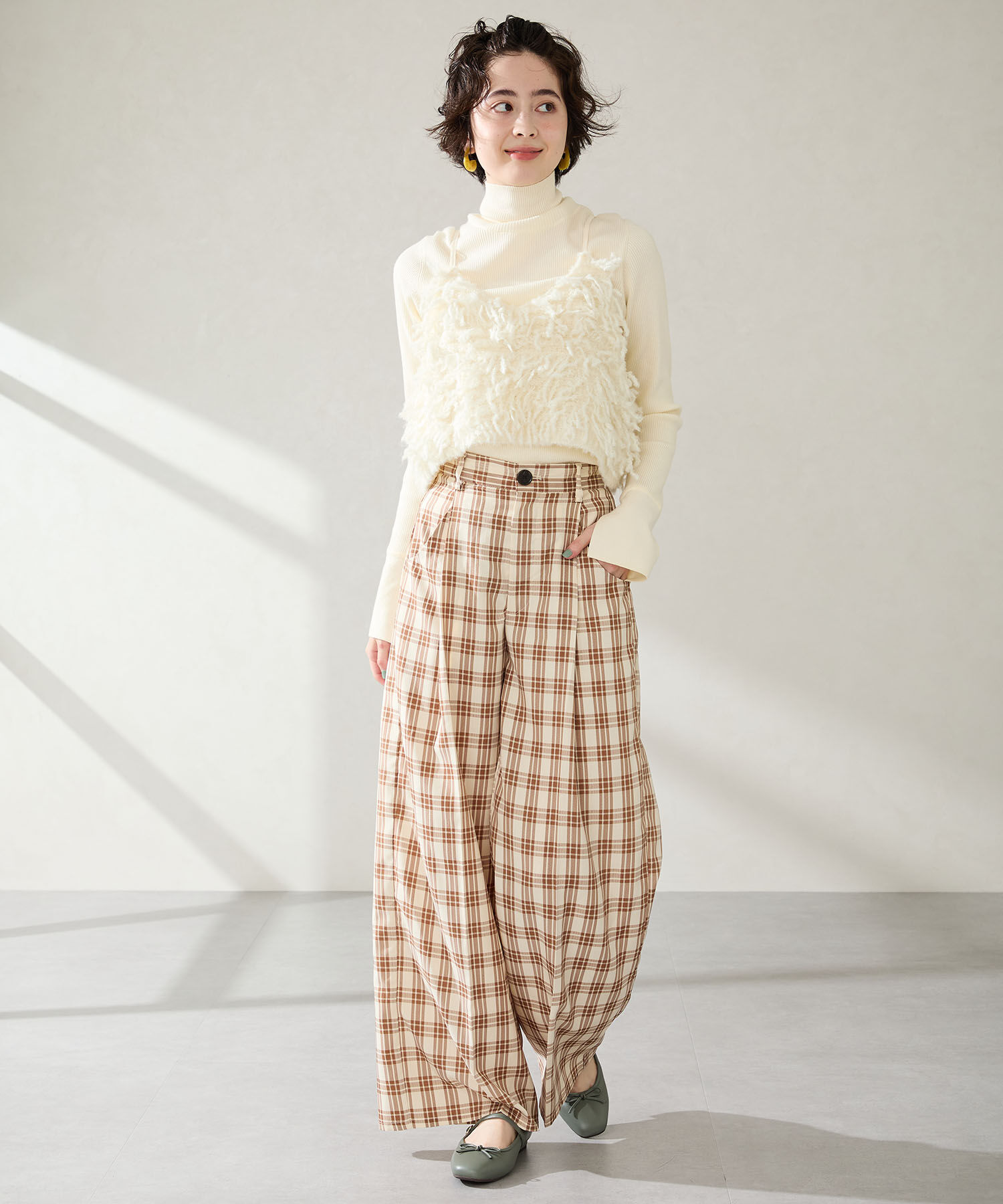 WA Oriental TRaffic「 メリージェーン バレエ パンプス /52313 防寒 起毛 ファー ゴムストラップ」|パンプス|