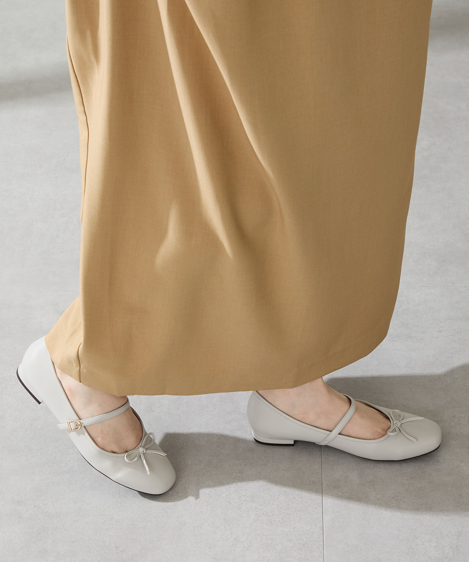 WA Oriental TRaffic「 メリージェーン バレエ パンプス /52313 防寒 起毛 ファー ゴムストラップ」|パンプス|