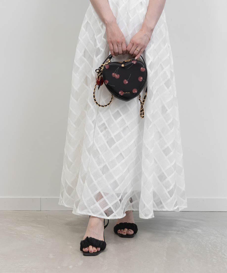  「チェリーヒールストラップサンダル」|サンダル|