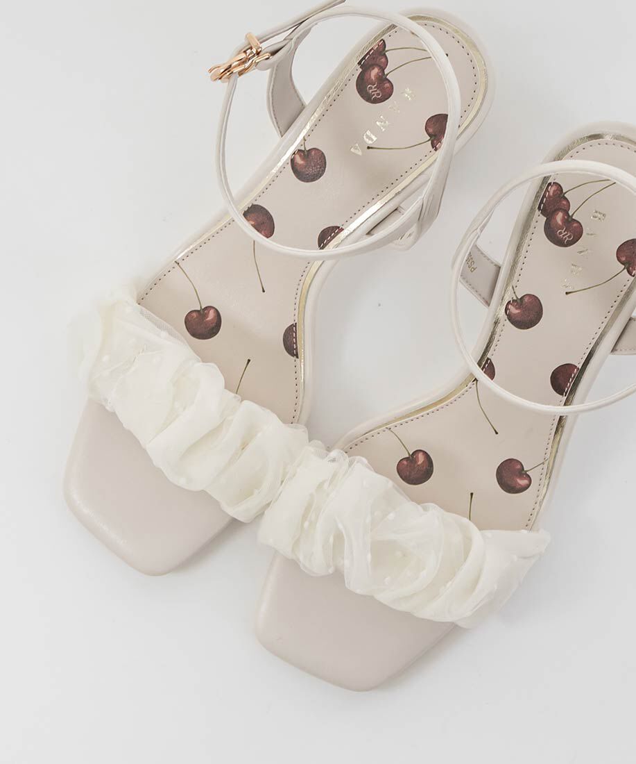  「チェリーヒールストラップサンダル」|サンダル|