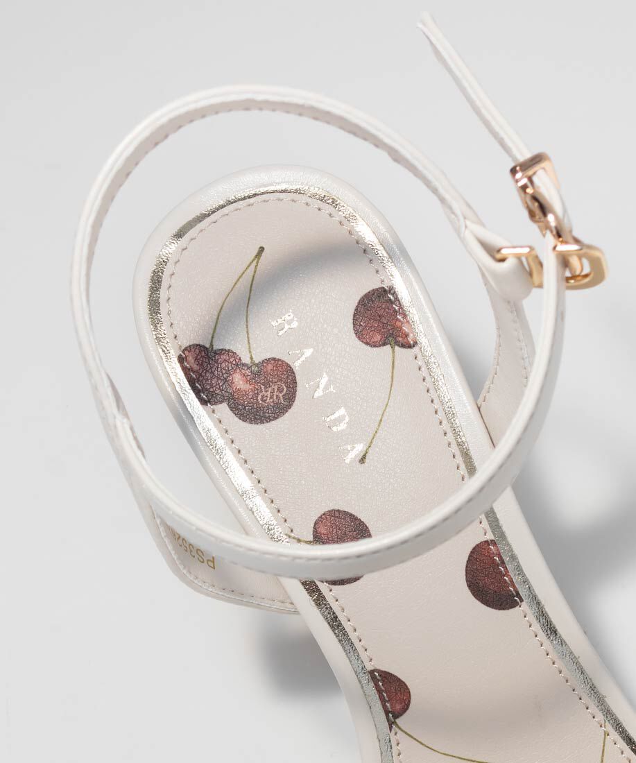  「チェリーヒールストラップサンダル」|サンダル|