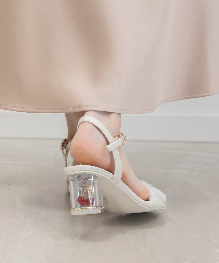  「チェリーヒールストラップサンダル」|サンダル|
