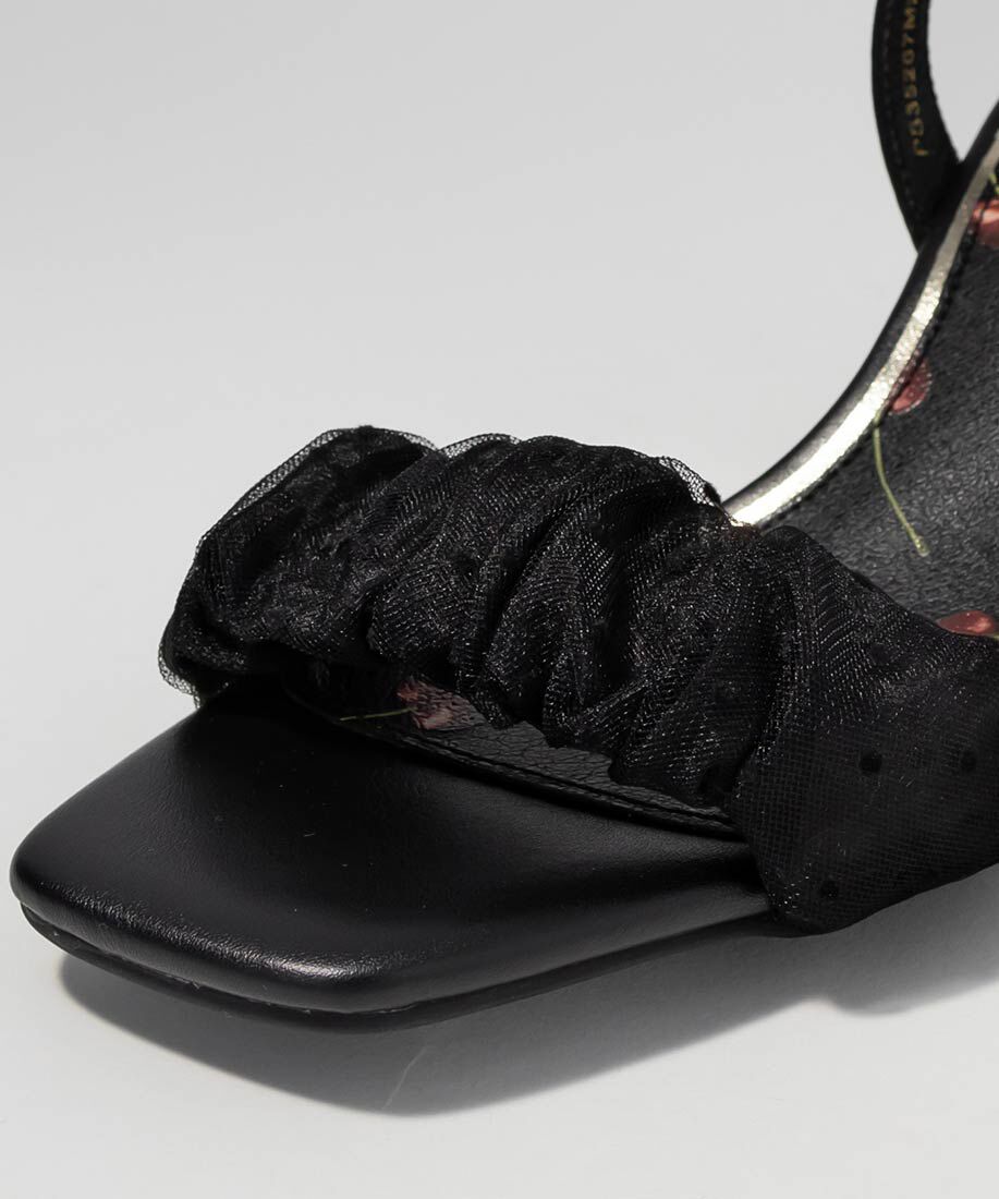  「チェリーヒールストラップサンダル」|サンダル|