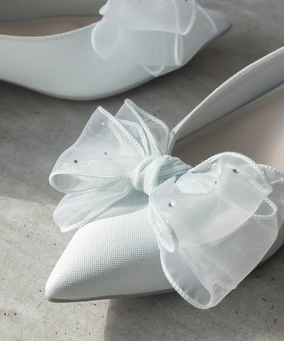  「2WAY シアーリボンチャンキーヒールパンプス」|パンプス|