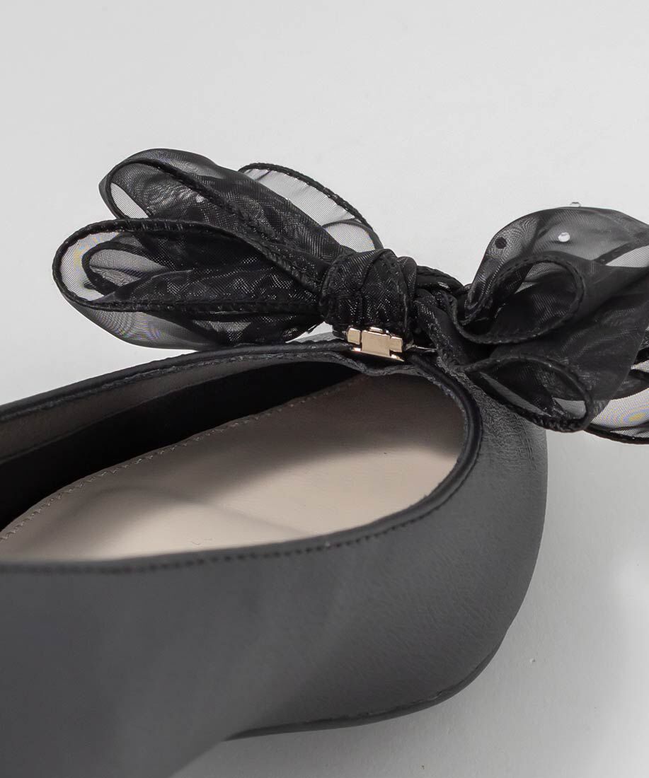  「2WAY シアーリボンチャンキーヒールパンプス」|パンプス|