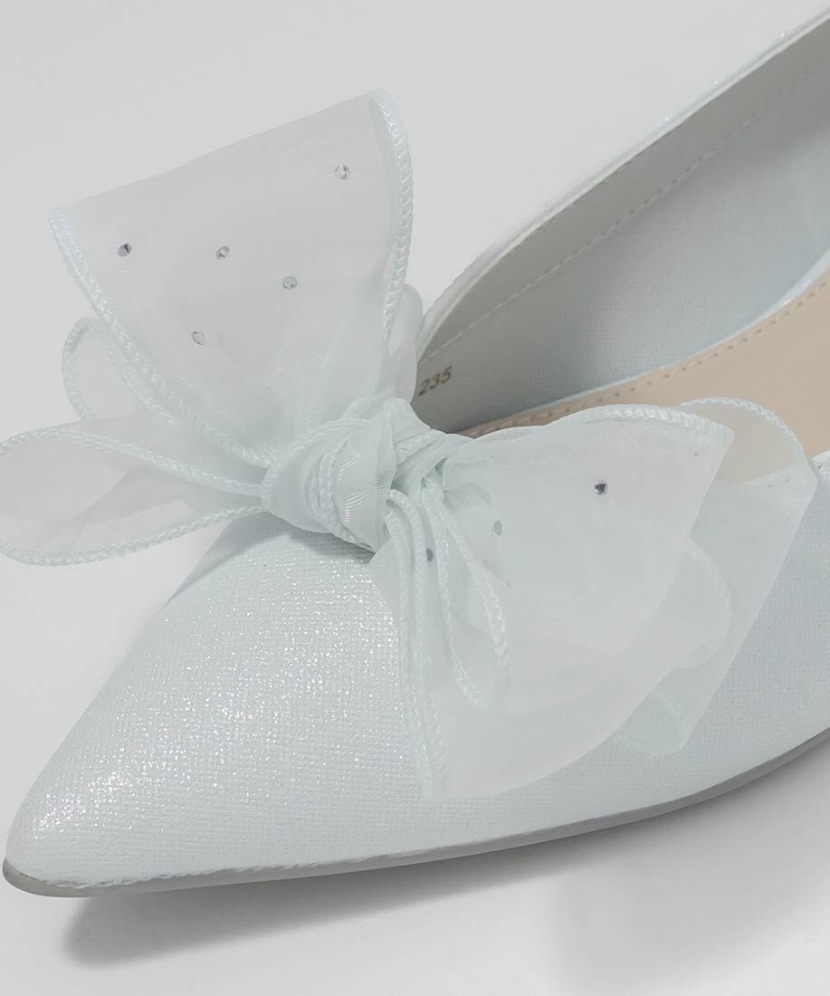  「2WAY シアーリボンチャンキーヒールパンプス」|パンプス|