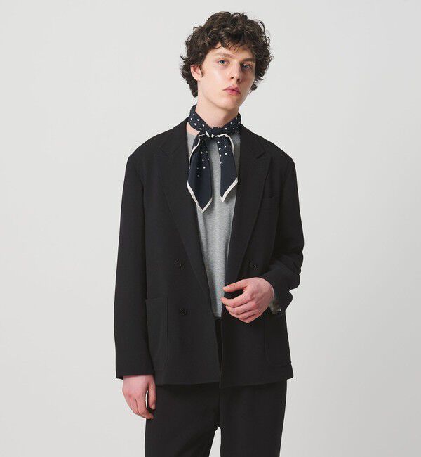 UNITED ARROWS「ポリエステルサブレ オーディナリー ダブル 4ボタン ジャケット」|テーラードジャケット|