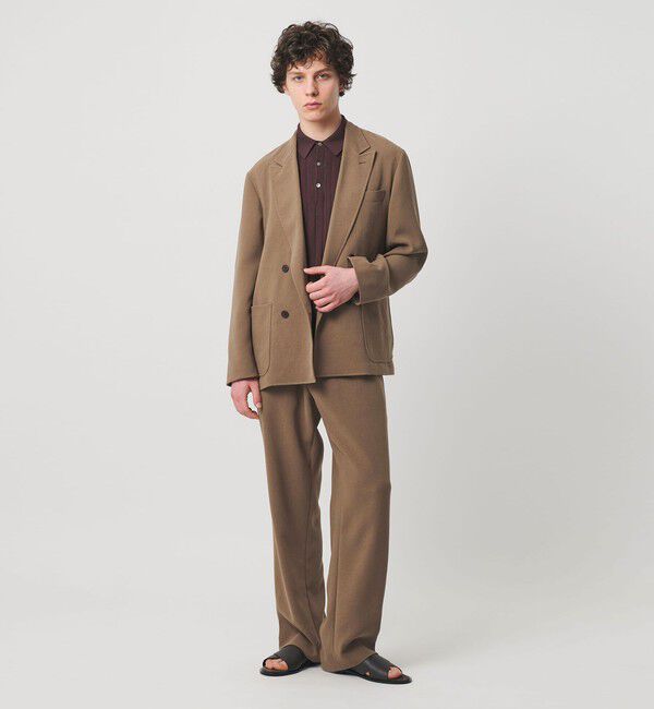 UNITED ARROWS「ポリエステルサブレ モダンストレート イージーパンツ」|スラックス|