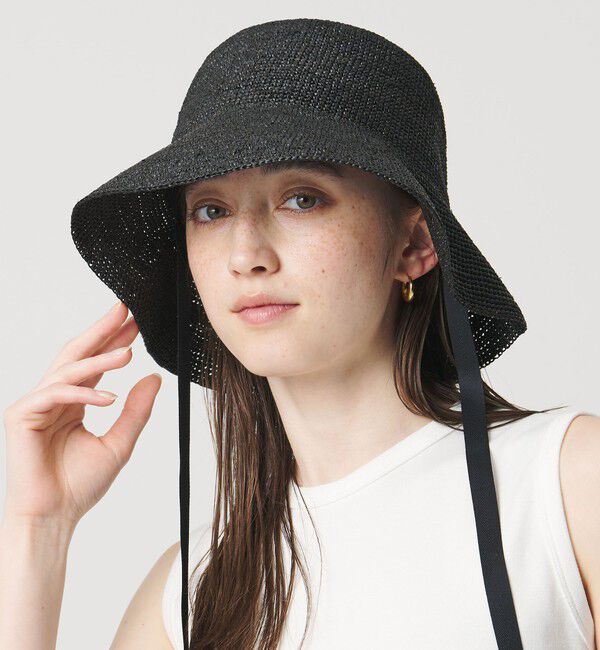 UNITED ARROWS「ラフィア/リボン ハット UV」|ハット|