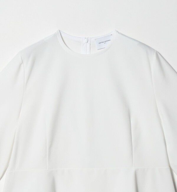UNITED ARROWS「５分袖 ペプラム Tシャツ ‐吸水速乾‐」|Tシャツ・カットソー|