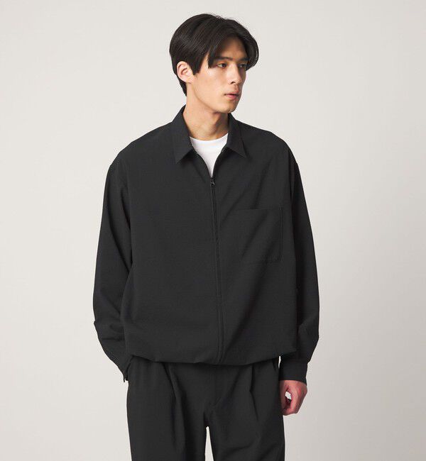 UNITED ARROWS「DotAir ドットエア サッカー ジップ シャツ　吸水速乾」|シャツ・ブラウス|