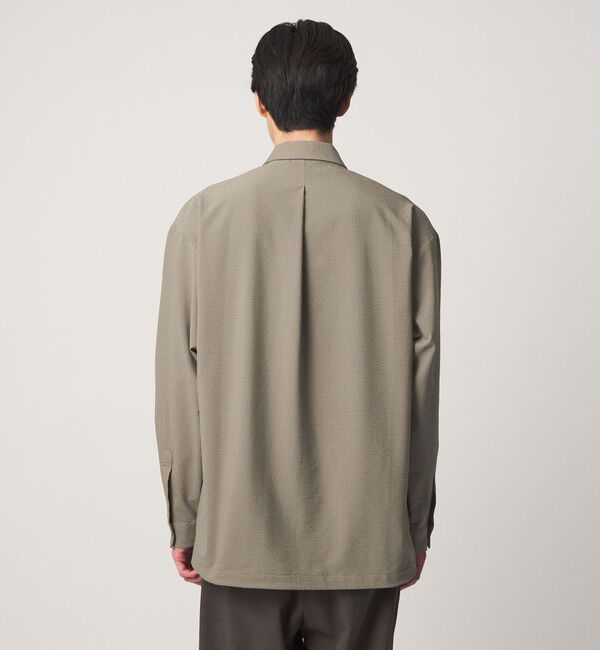 UNITED ARROWS「DotAir ドットエア サッカー ジップ シャツ　吸水速乾」|シャツ・ブラウス|