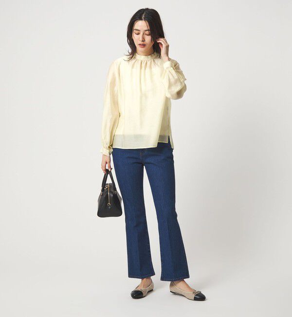 UNITED ARROWS green label relaxing「フェイクパール スタンドネック ブラウス」|シャツ・ブラウス|