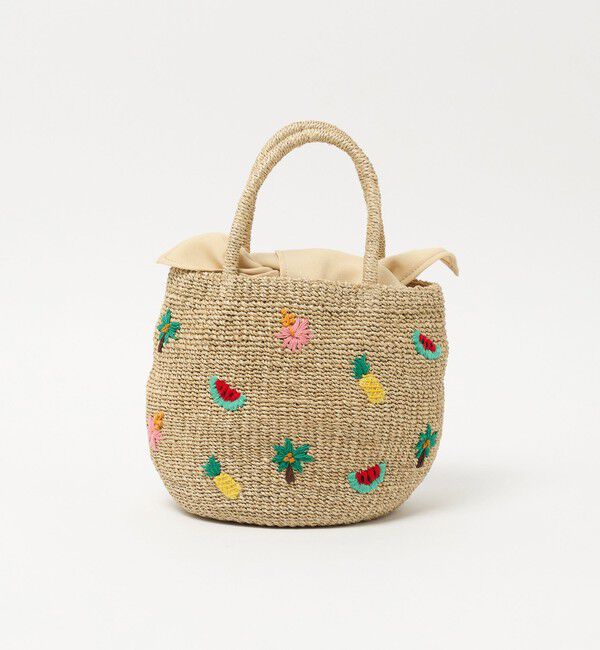 EMMEL REFINES「＜The Bagmati＞シシュウ カゴバッグ＜ Select by EMMEL REFINES ＞」|かごバッグ|NATURAL