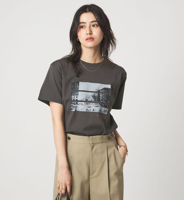 UNITED ARROWS green label relaxing「コラージュ フォト ショートスリーブ Tシャツ」|Tシャツ・カットソー|DK.GRAY