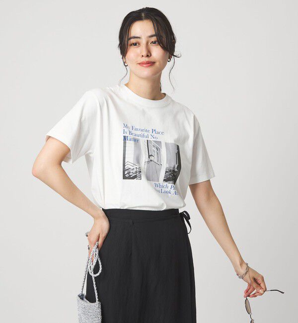 UNITED ARROWS green label relaxing「コラージュ フォト ショートスリーブ Tシャツ」|Tシャツ・カットソー|