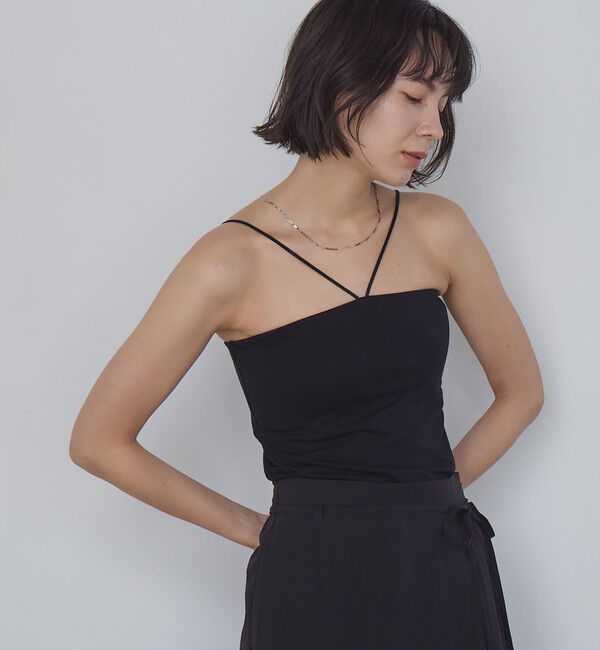 UNITED ARROWS green label relaxing「ホルターネックキャミソール / カップインナー」|キャミソール|BLACK