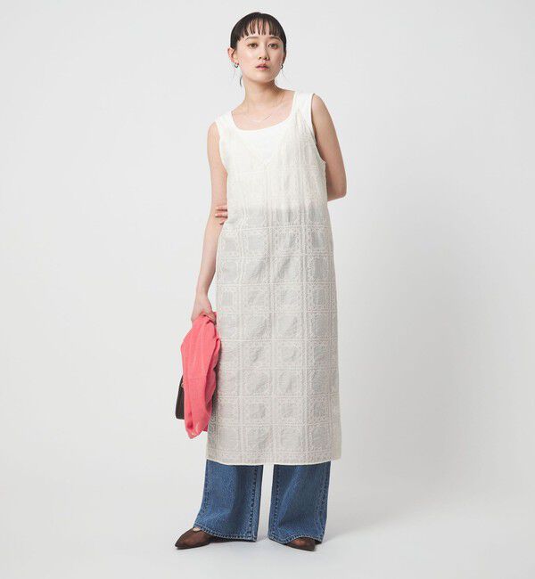 UNITED ARROWS green label relaxing「シアー クロス ステッチ ワンピース」|ワンピース|