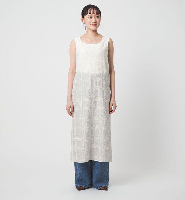 UNITED ARROWS green label relaxing「シアー クロス ステッチ ワンピース」|ワンピース|