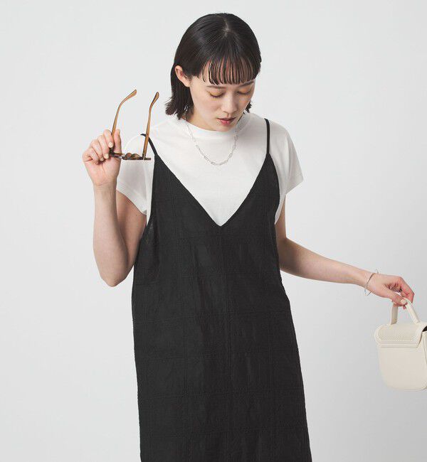 UNITED ARROWS green label relaxing「シアー クロス ステッチ ワンピース」|ワンピース|