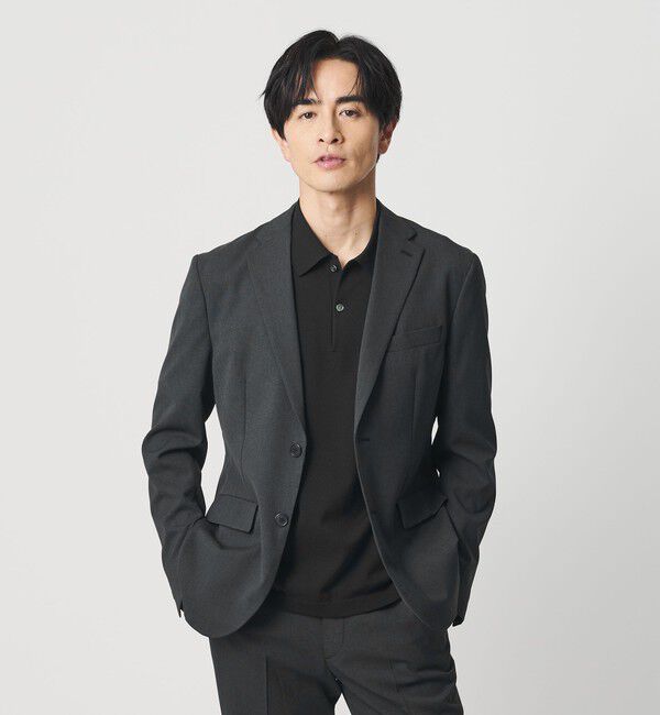 BEAUTY&YOUTH UNITED ARROWS「ピンヘッド ポリエステル 2B ジャケット セットアップ対応可能 」|テーラードジャケット|DK.GRAY